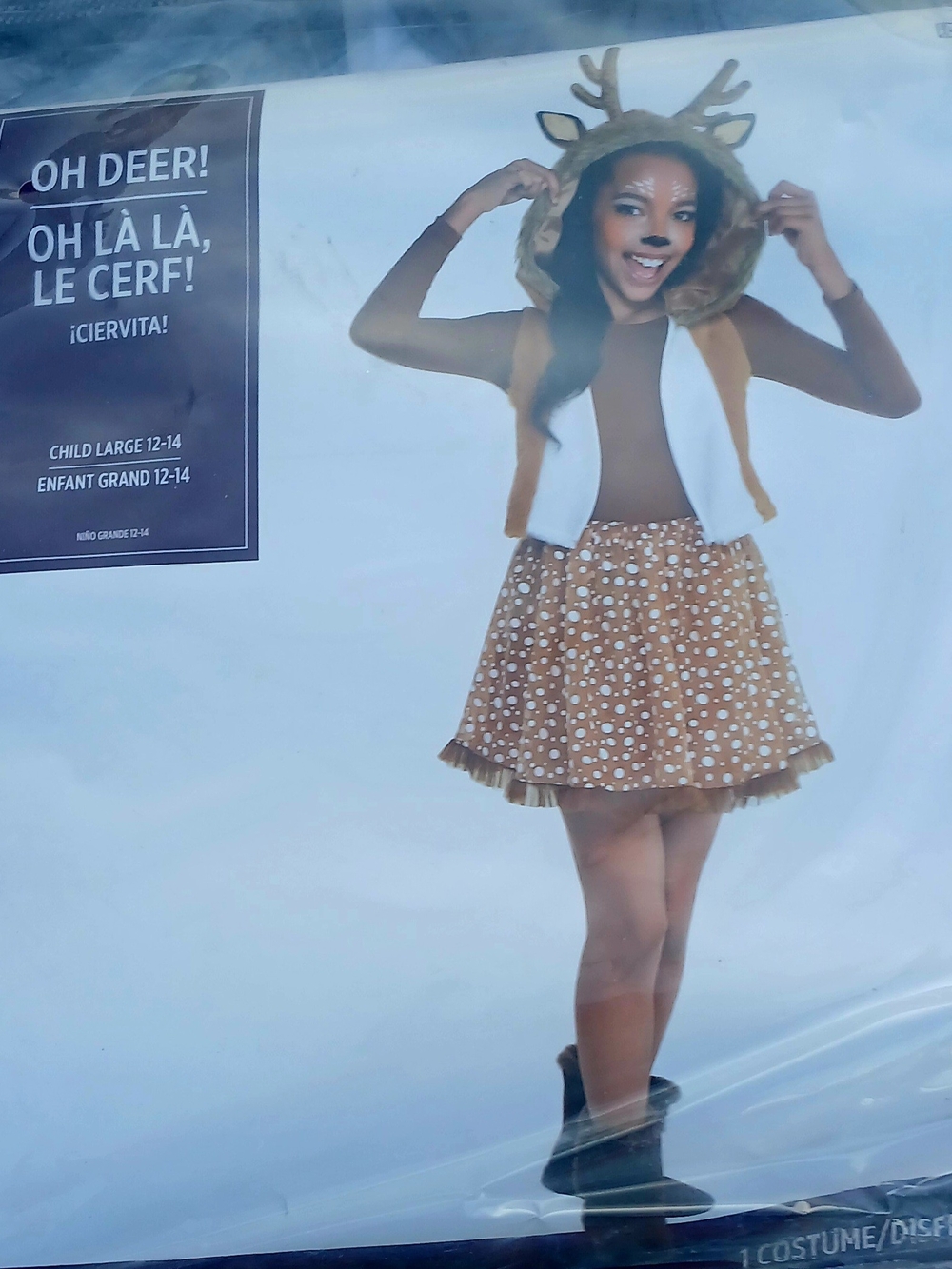 Justice Brown Polka Dot Circle Skirt